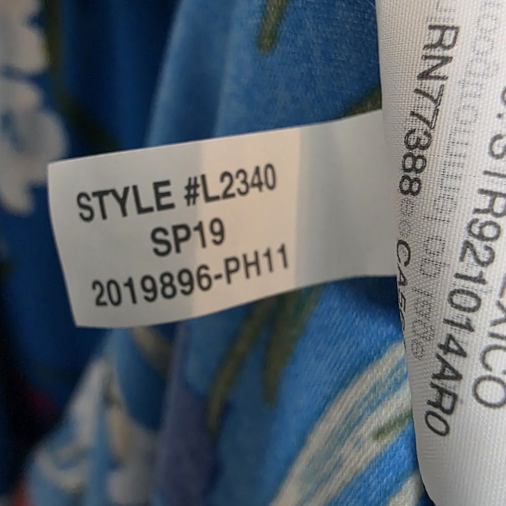 NWT J.Crew Mercantile Blue Short-Sleeve Floral Ruffle Midi Dress - Size Large - Picture 4 of 6